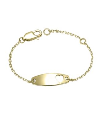 Babies' Chic Minimalist ID Bracelets with Heart Detail Bracelet