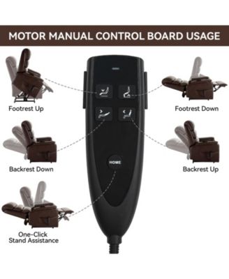 CASAINC Dual Motor Infinite Position Up to 350 LBS Power Lift Recliner Chair with Power-Remote, Heat Massage and Heavy Duty Motion Mechanism
