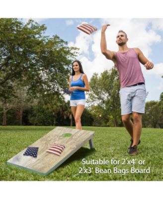 Set of 8 Premium Weather Resistant Regulation Size and Weight Cornhole Bean Bags.