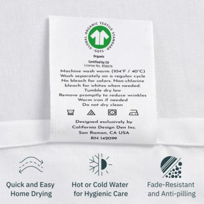 Cool Percale Organic Cotton Fitted Sheet Only, Twin XL