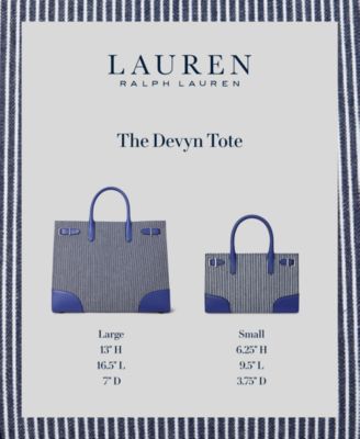 Devyn Small Striped Canvas Tote Bag