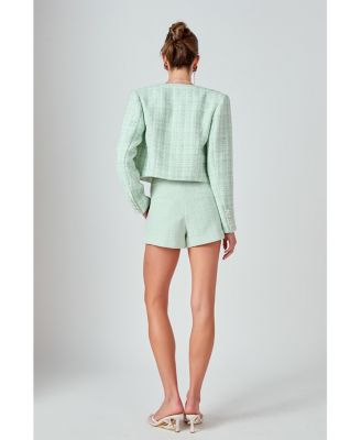 Women's Tweed Combo Relaxed Jacket