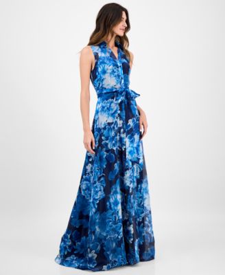 Women's Sleeveless Maxi Shirtdress