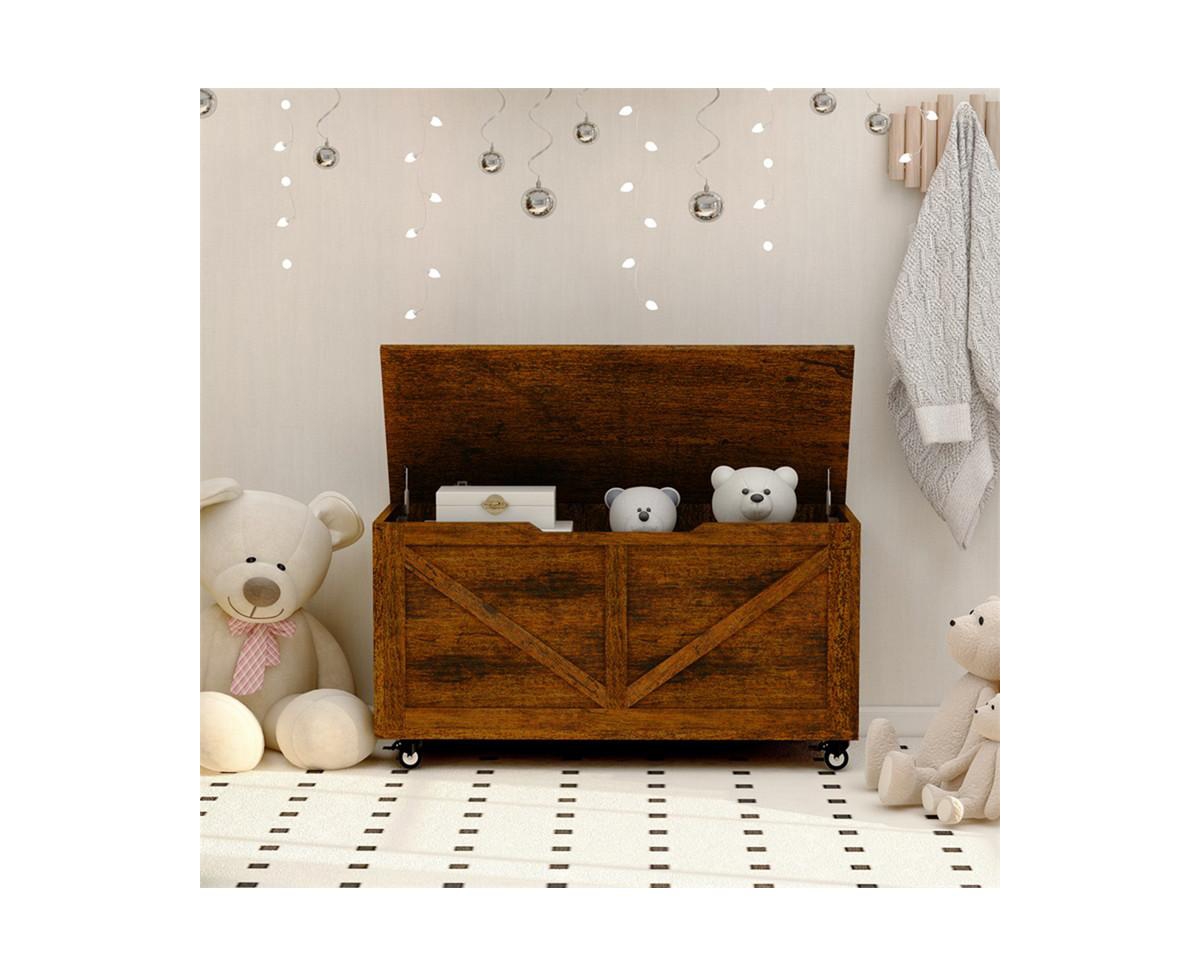 Storage Chest Trunk on Wheels with Brakes Storage Bench Supports 300 lb Wooden Entryway Bench, Shoe Bench, Movable, Safety Hinge, U-Shaped Opening - R