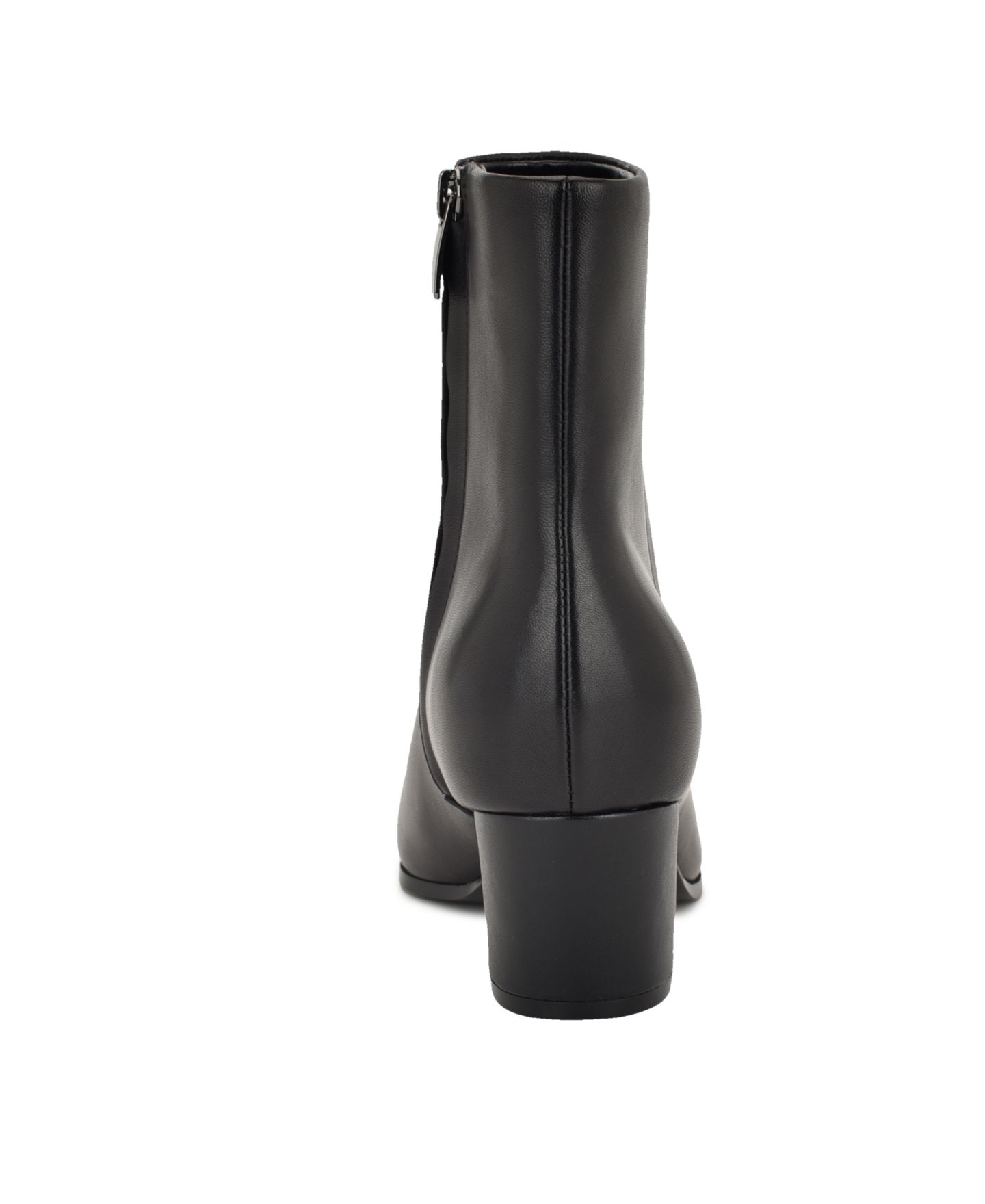 Женские ботинки Nine West Savie Leather Block Heel Booties, цвет: Чёрный кожаный — фото 3