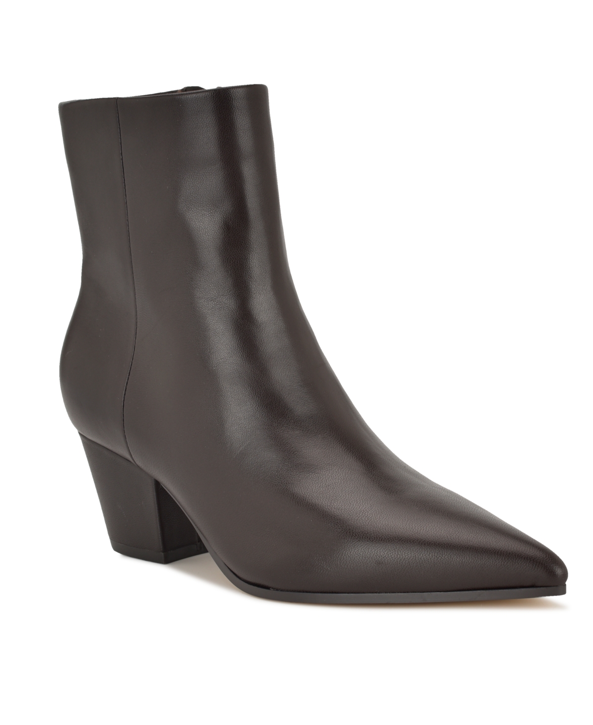 Nine West Savie Block Heel Bootie In Brown