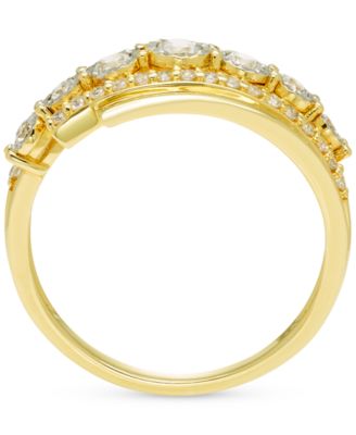 Diamond Three Row Ring (1/2 ct. t.w.) in 14k Gold