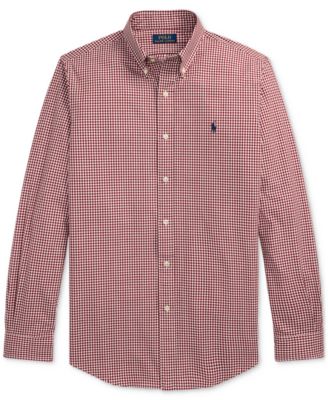 Men's Classic-Fit Gingham Stretch Poplin Shirt