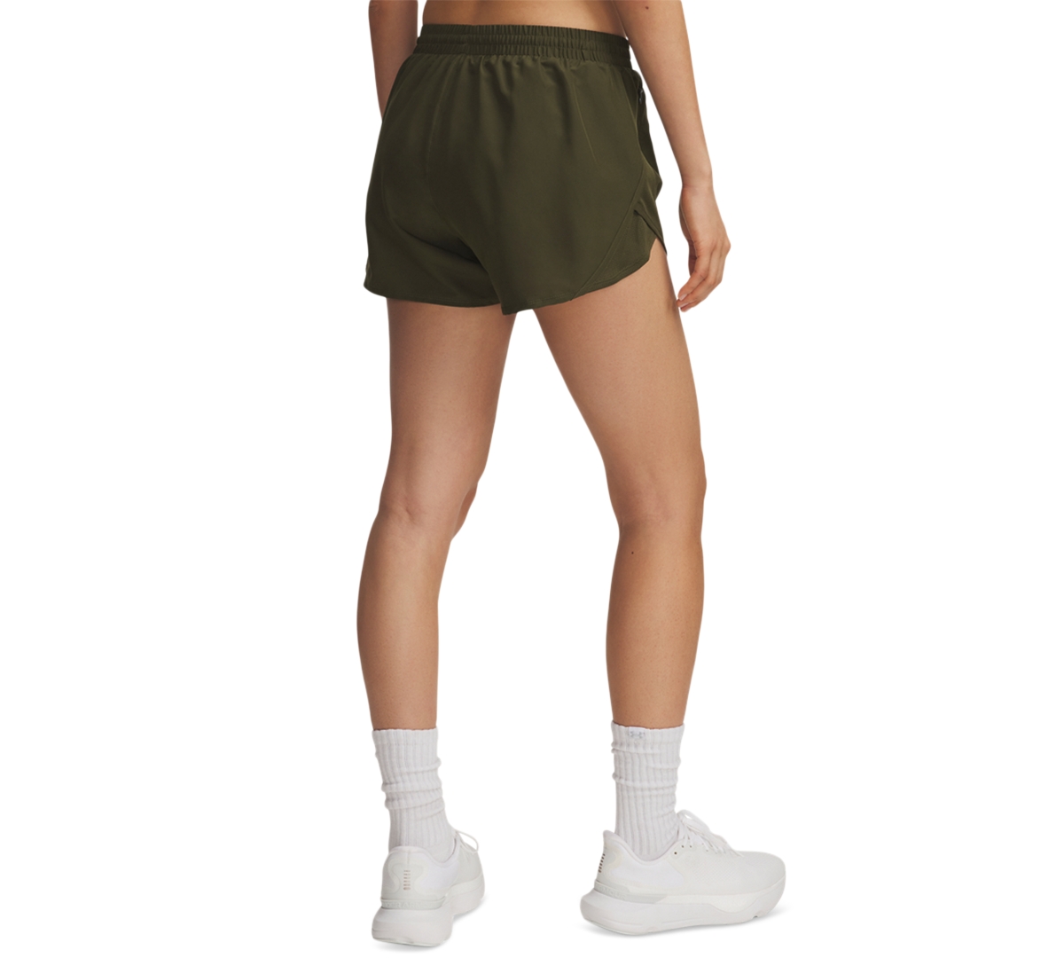 Under Armour Women's Fly By Mesh-panel Running Shorts In Green
