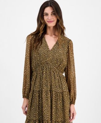 Women's V-Neck Tiered Maxi Dress