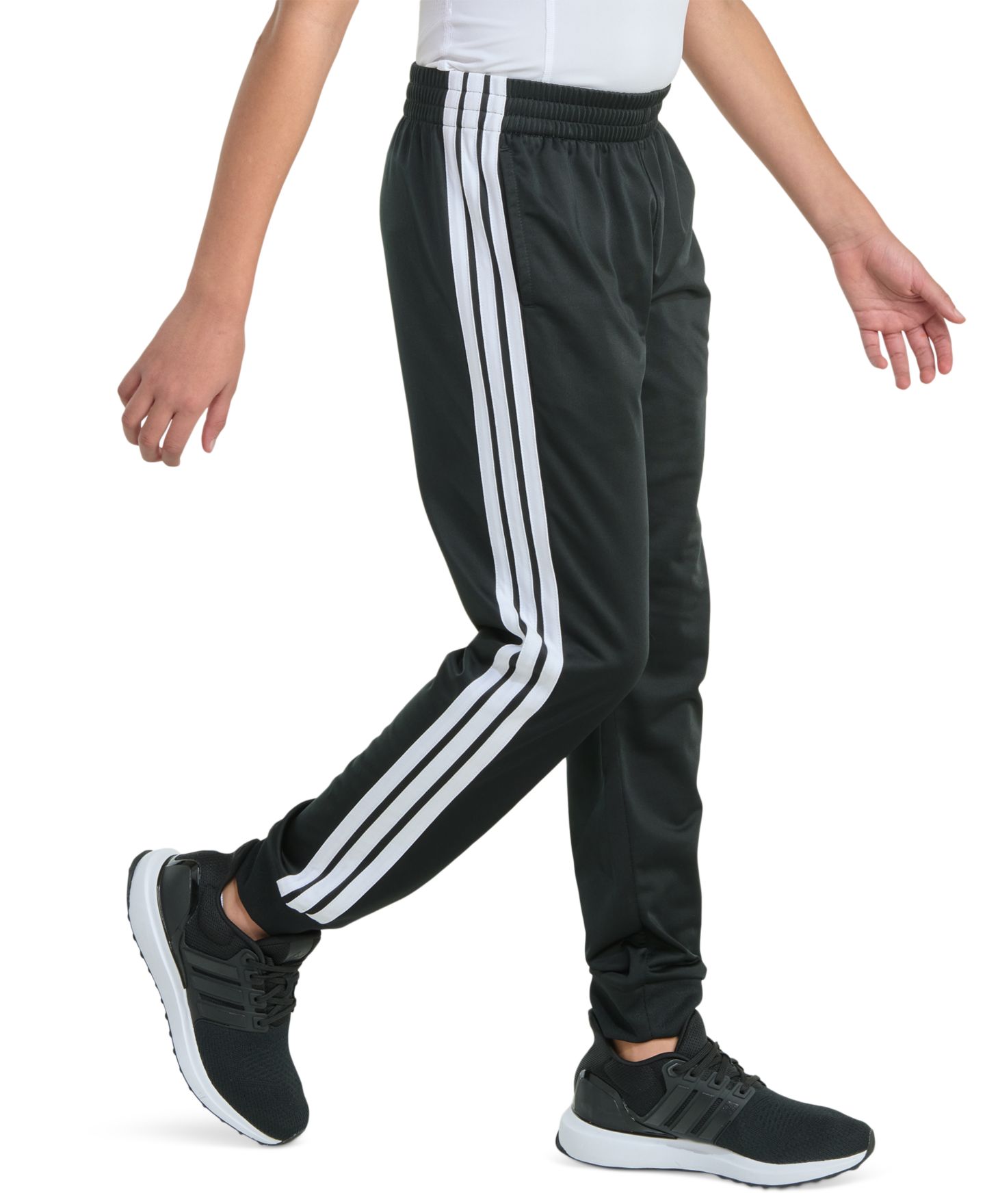 Брюки adidas Elastic-Waistband Essential 3-Stripe Jogger Pants для мальчиков, цвет: Чёрный — фото 3