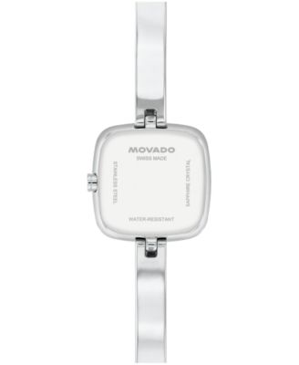 Women's Museum Cushion Swiss Quartz Stainless Steel Bangle Watch, 21.50mm