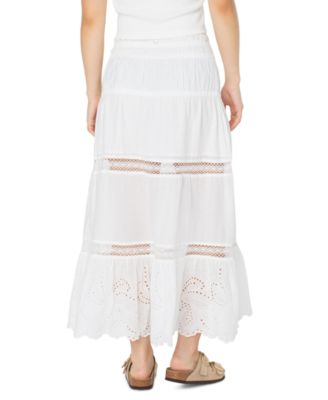 Juniors' Castaway Cotton Pull-On Maxi Skirt