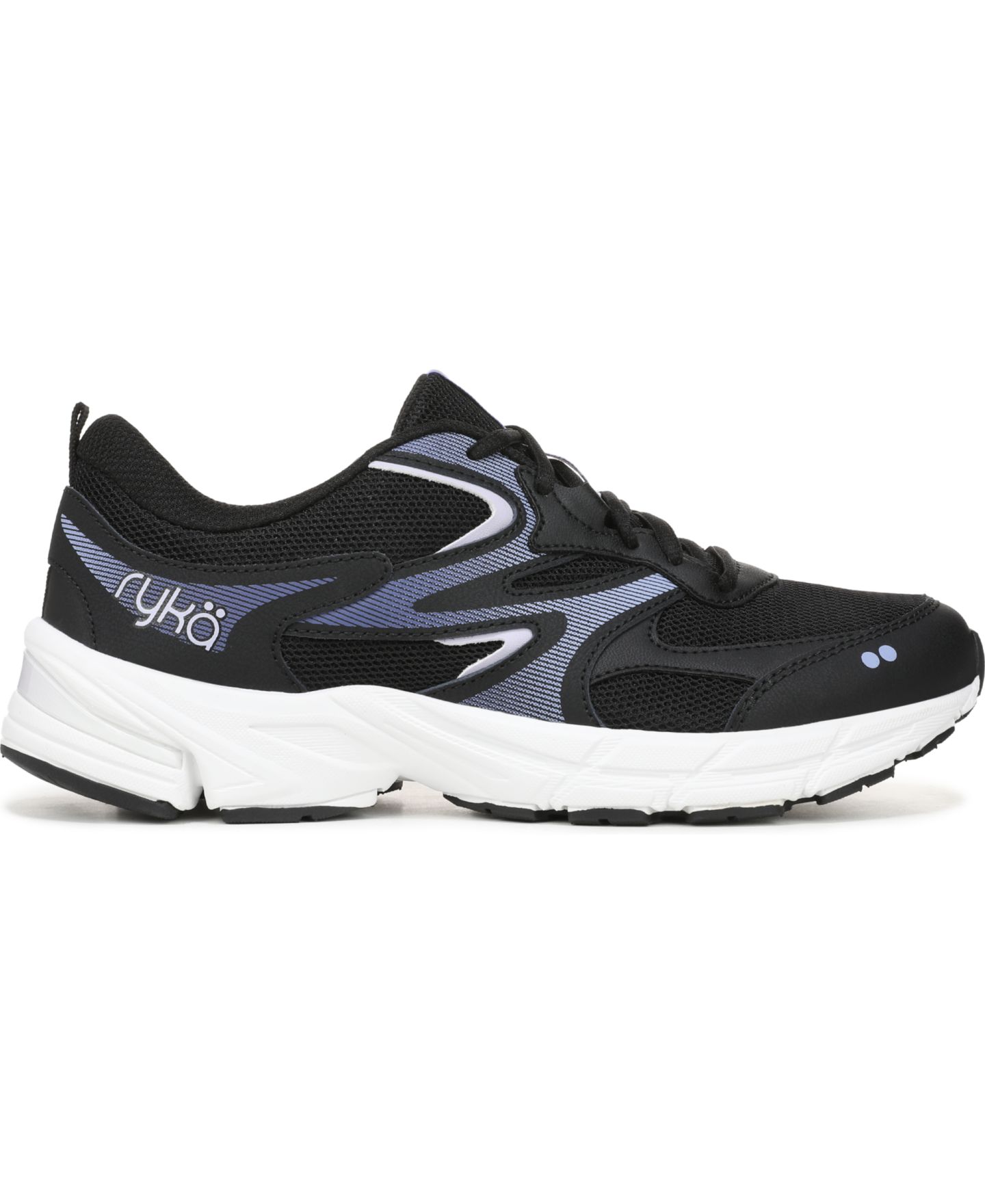 Женские кроссовки Ryka Invoke 2 Lace Up Walking, цвет: Чёрный кожаный / Сетчатый — фото 2