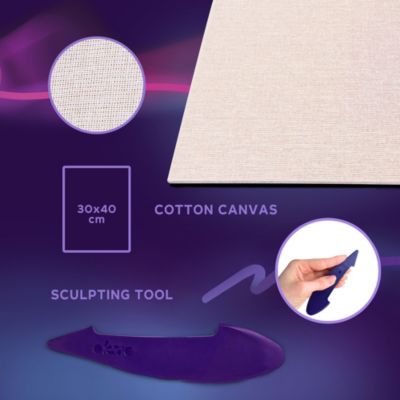 OKTO Air-Dry Clay 3D Painting Kit – Irises (11.8 x 15.7 in)