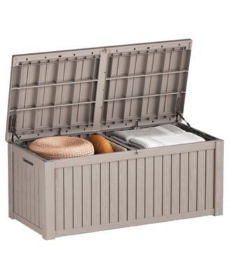 150 Gallon Resin Waterproof Outdoor Deck Box,Patio Storage Box