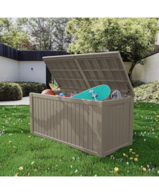 180 Gallon Weather Resistant Outdoor Storage Box For Decks