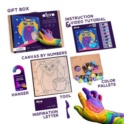 OKTO Air-Dry Clay by Numbers – Owl (11.4 x 11.4 in)