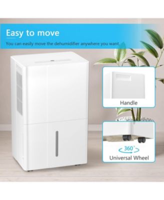 80 Pints/Day, Air Filters, Auto Defrost, Low Noise, LED Display, Timer – Portable Dehumidifier for Large Rooms & Basements