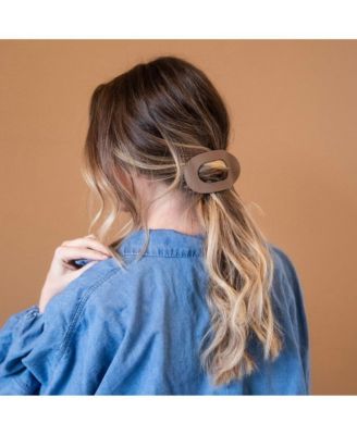 Large Oval Clip Set of 2 - Brown + Camel