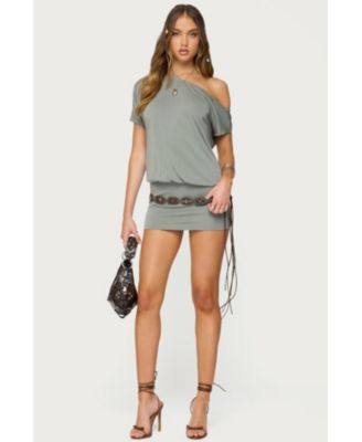 Womens Sevie Off Shoulder Mini Dress