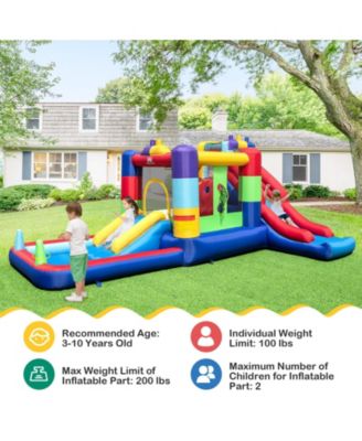 Inflatable Bounce House with 680W Blower and Ball Pit