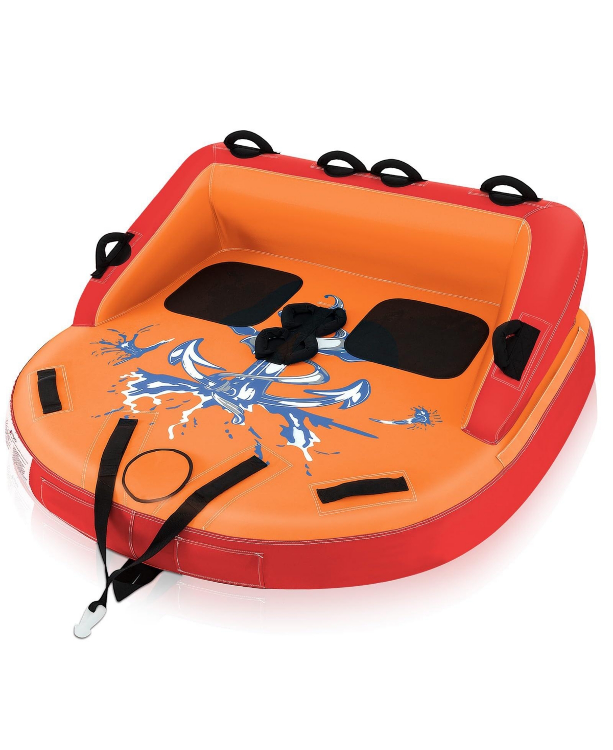 2 Person Water Sport Inflatable Towable Tubes for Boating - Orange