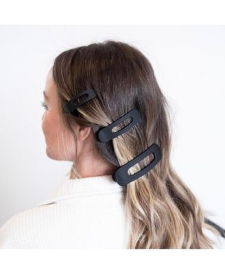 Mixed Size Flat Lay Clip Set - Black