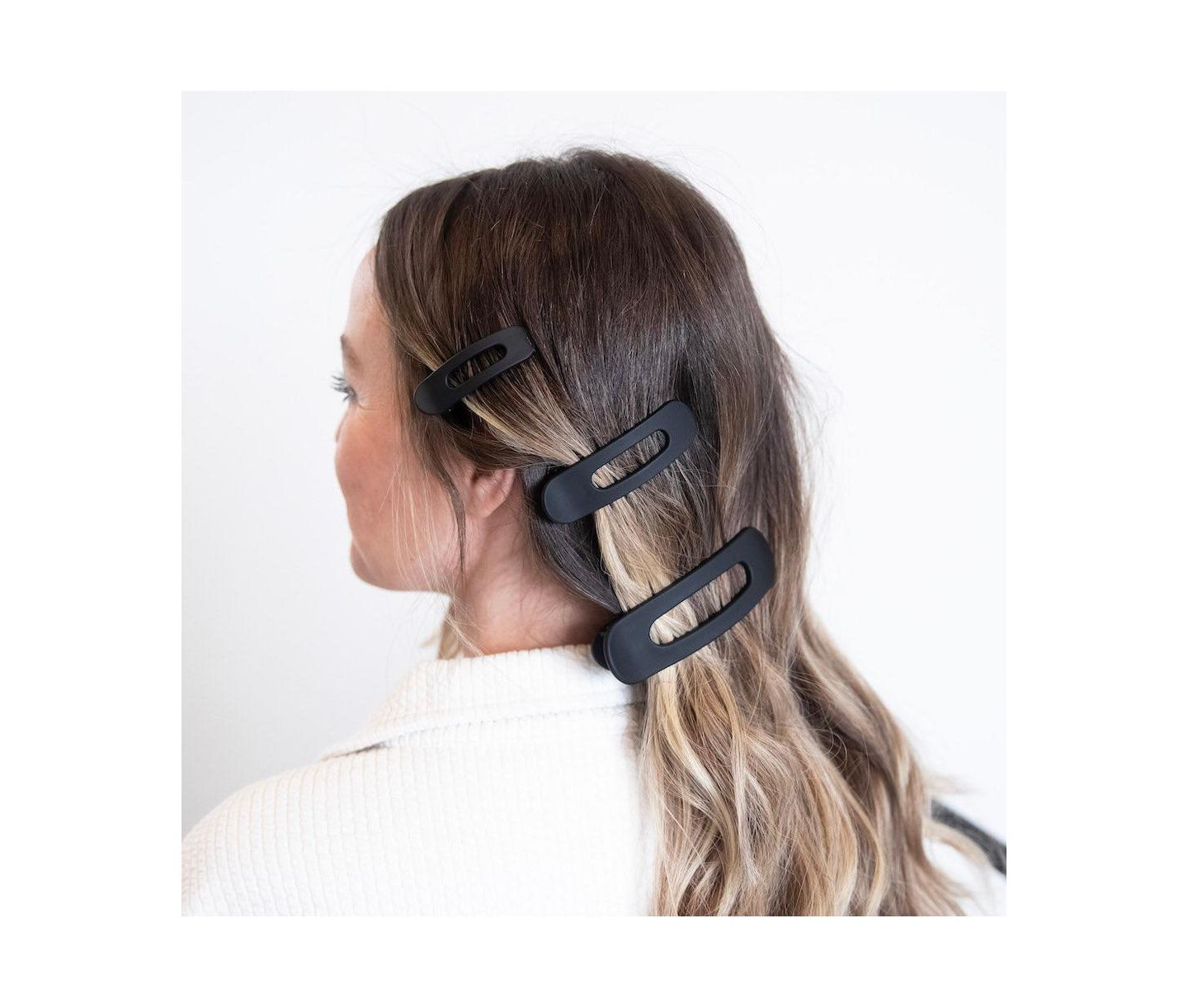 Женские аксессуары Headbands of Hope Mixed Size Flat Lay Clip Set - Black, цвет: Чёрный — фото 2