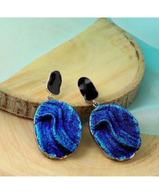 Women's Textured Oval Drop Earrings
