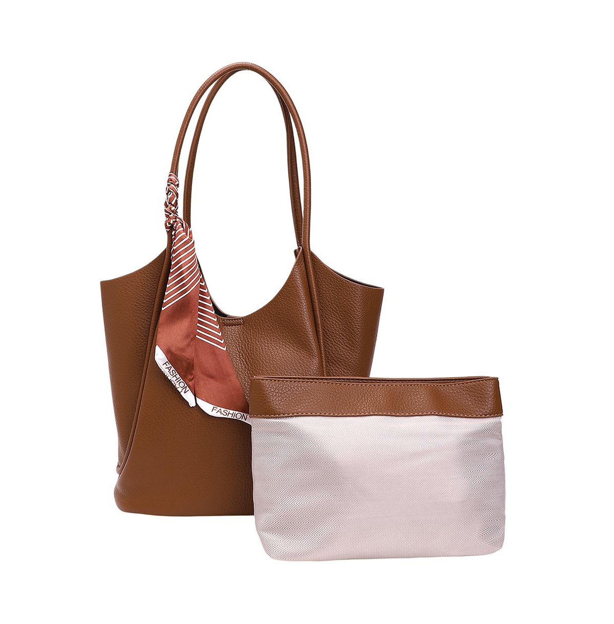 Women's The Metrograph Tote Bag With Pouch - Mocha Brown - Brown