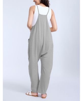 Women's Sleeveless Relaxed Fit Maternity Jumpsuit