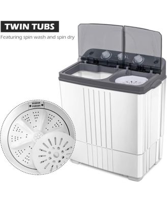20 lbs Portable Semi-Automatic Twin-tub Washing Machine