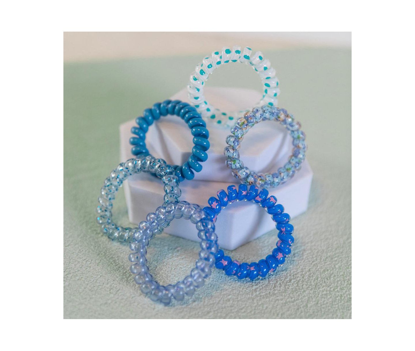 Женские аксессуары для волос Headbands of Hope Hair Tie Set - Blue Bliss, цвет: Синий — фото 4