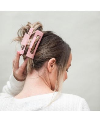 Large Rectangle Claw Clip - Pink