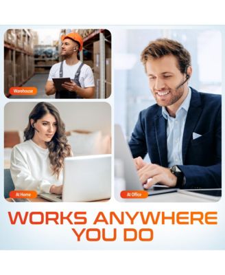 Wireless Headset for Computer with Charging Case, Bluetooth Headset with Noise-Cancelling Mic, Specially Designed for MS Team, Zoom, Google Meet, Driving, and Office