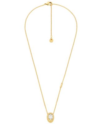 Oval Stone Pendant Necklace