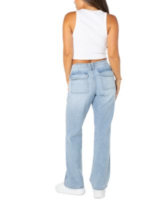 Juniors' Drawstring Bootcut Jeans