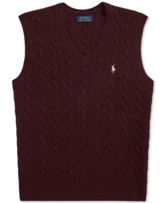 Men's Cable-Knit Wool-Cashmere Sweater Vest
