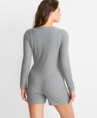 Women's Heather Rib-Knit Romper, Macy's Exclusive