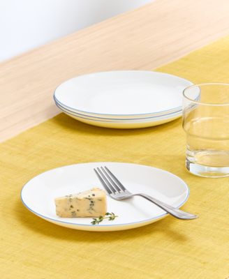 Opal Glass Blue Rim Salad Plate, Set of 4, Exclusively at Macy's