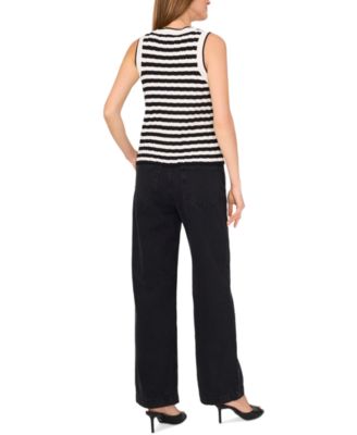Women's Striped Sleeveless Sweater