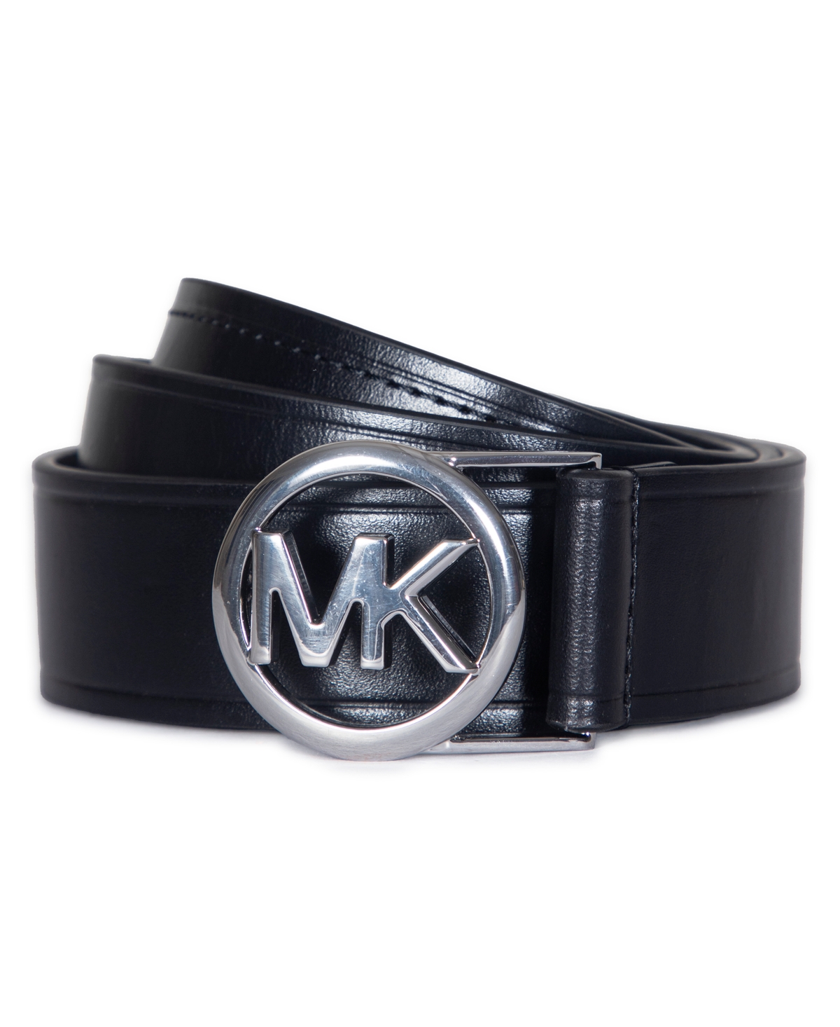 Micheal Kors Women's Embossed Logo Leather Belt - Luggage