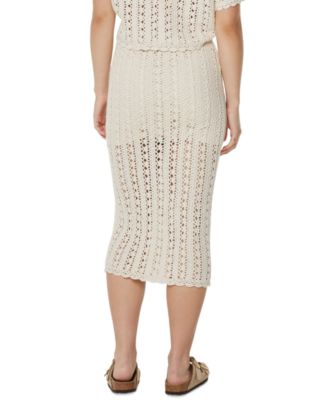 Juniors' Sea Swirl Crochet Midi Skirt