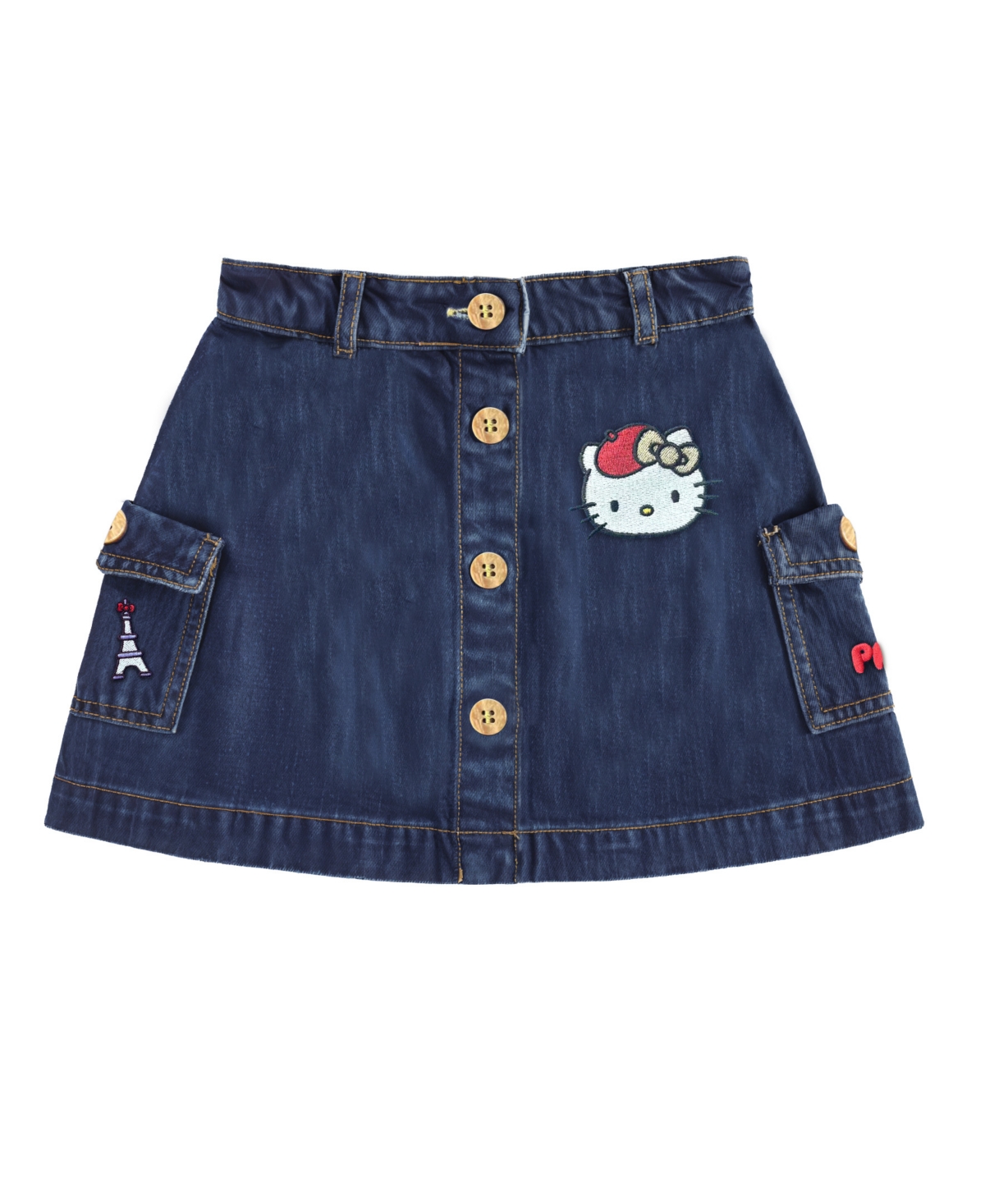 Hello Kitty Toddler And Little Girls 2-piece Top And Denim Skirt Set In Red