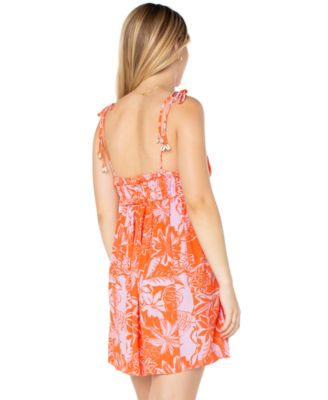 Juniors' Island Reverie Printed Mini Dress
