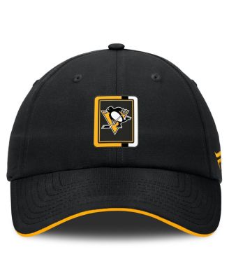 Men's Black/Gold Pittsburgh Penguins Authentic Pro Ripstop Adjustable Hat