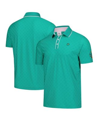 Puma - Men's Green Arnold Palmer Invitational Tipped Jacquard Polo Shirt