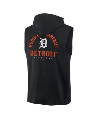 Men's Black Detroit Tigers Fire Speed Sleeveless Pullover Hoodie