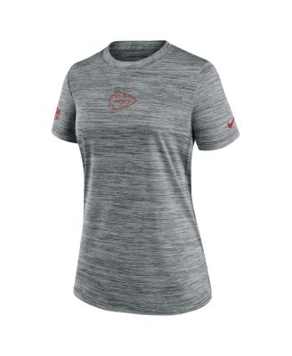 Women's Gray Kansas City Chiefs Sideline Velocity Performance T-Shirt